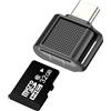 zoyuzan Lettore di schede Micro SD USB C Adattatore scheda di memoria su lettore per iPhone 17 16 15 Pro Max per Apple iPad Compatibile con Samsung Memory Stick Fotocamera Scheda di Memoria Trasferimento TF
