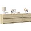 vidaXL Mobile Porta TV con LED Rovere Fumo 180x34x50cm in Truciolato vidaXL