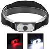 mingzhe Lampada Frontale a LED Ricaricabile 6 COB LED Torcia a Luce Rossa Torcia Regolabile con Batteria da 800 mAh Ricarica USB per Campeggio Escursionismo Pesca