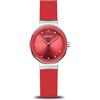 BERING Orologio da donna al quarzo Movement - Classic Collection con acciaio inossidabile e vetro zaffiro 10129-XXX - 3 ATM, Colore: rosso