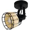 Eglo Leuchten my light Faretto singolo Anwick 1 in rattan orientabile 1XE27 43324/20