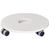 Wagner Carrello per Piante Flat Ø 30 x 6 cm I Carrello per Fiori per Interni, Bianco I Portavaso Sottile in plastica ABS, Idrorepellente I Portata 80 kg - 20044701