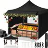 COBIZI Gazebo 3x3 Pieghevole Impermeabile con 3 pareti laterali, Gazebo Esterno Resistente, Tende per Gazebo,Tendone Padiglione Pop Up per Feste Campeggio, Nero