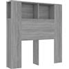 vidaXL Testiera con ripiani Grigio Sonoma 100x18,5x104,5 cm