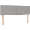 vidaXL Testiere 2 pz. Tessuto grigio chiaro 72x5x78/88 cm