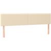 vidaXL Testiere 2 pz. Tessuto Crema 90x5x78/88 cm