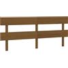 vidaXL Testiera marrone miele 184x3x81 cm in legno massello di pino