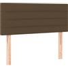 vidaXL Testiera in tessuto marrone scuro 90x5x78/88 cm