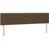 vidaXL Testiere 2 pz. Tessuto marrone scuro 100x5x78/88 cm