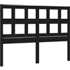 vidaXL Testiera nera 205,5x4x100 cm in legno di pino massiccio