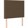 vidaXL Testiere 2 pz. Tessuto marrone scuro 100x5x78/88 cm