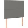 vidaXL Testiere 2 pz. Tessuto grigio scuro 100x5x78/88 cm