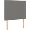 vidaXL Testiere 2 pz. Tessuto grigio scuro 100x5x78/88 cm