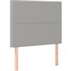 vidaXL Testiere 2 pz. Tessuto grigio chiaro 100x5x78/88 cm