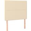 vidaXL Testiere 2 pezzi Tessuto Crema 90x5x78/88 cm