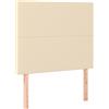 vidaXL Testiere 2 pezzi Tessuto Crema 100x5x78/88 cm