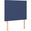 vidaXL Testiere 2 pz. Tessuto blu 100x5x78/88 cm