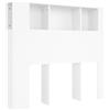 vidaXL Comodino bianco 120 x 18,5 x 102,5 cm