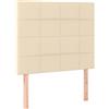 vidaXL Testiere 2 pezzi Tessuto Crema 100x5x78/88 cm