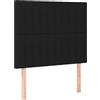vidaXL Testiere 2 pezzi nero 100x5x78/88 cm tessuto