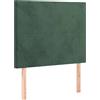 vidaXL Testiere 2 pz. Verde scuro 90x5x78/88 cm in velluto