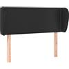 vidaXL Testiera con orecchie Nero 93x23x78/88 cm Pelle finta