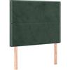 vidaXL Testiere 2 pz. Verde scuro 90x5x78/88 cm in velluto
