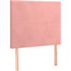 vidaXL Testiere 2 pz. Velluto rosa 80x5x78/88 cm