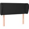 vidaXL Testiera con orecchie Nero 103x23x78/88 cm Pelle finta