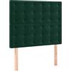 vidaXL Testiere 2 pz. Verde scuro 90x5x78/88 cm in velluto