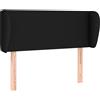 vidaXL Testiera con orecchie Nero 83x23x78/88 cm Tessuto