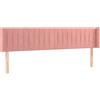 vidaXL Testiera con orecchie Rosa 163x16x78/88 cm Velluto