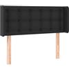 vidaXL Testiera con orecchie Nero 83x16x78/88 cm Pelle finta