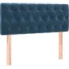 vidaXL Testiera blu scuro 100x7x78/88 cm Velluto