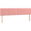 vidaXL Testiere 2 pz. Velluto rosa 80x5x78/88 cm