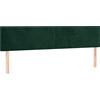 vidaXL Testiere 2 pz. Verde scuro 90x5x78/88 cm in velluto