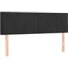 vidaXL Testate letto 2 pezzi Nero 72x5x78/88 cm Velluto