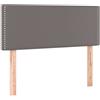 vidaXL Testiera Grigio 100x5x78/88 cm Pelle finta