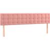 vidaXL Testiere 2 pz. Velluto rosa 90x5x78/88 cm