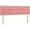 vidaXL Testiere 2 pz. Velluto rosa 80x7x78/88 cm