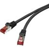 Renkforce CONRAD Renkforce RF-4737382 Cavo di rete RJ45, cavo patch CAT 6 S/FTP 10,00 m Nero con capicorda a scatto