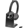 HP Poly Cuffie stereo HP Poly Savi 7320 UC DECT 1880-1900 MHz, certificate per Microsoft Teams, senza fili, per ufficio/call center, 20 - 20.000 Hz, 160 g, cuffie, nero