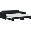 vidaXL Divano letto estraibile con materasso Nero 90x200 cm Velluto