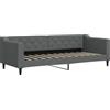 vidaXL Letto da giorno grigio scuro 80x200 cm tessuto
