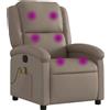vidaXL Sedia per massaggi cappuccino-marrone in Pelle finta