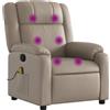 vidaXL Sedia per massaggi cappuccino-marrone in Pelle finta