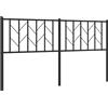 DKD HOME DECOR Testiera in metallo nero 160 cm