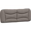 vidaXL Cuscino per testiera in tessuto taupe 140 cm