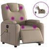 vidaXL Sedia da massaggio elettrica Cappuccino-Marrone Ecopelle