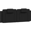 vidaXL Cuscino per testiera nero 120 cm in Pelle finta